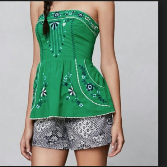 Anthropologie Tops - Vanessa Virginia Grasslands Green Strapless Top